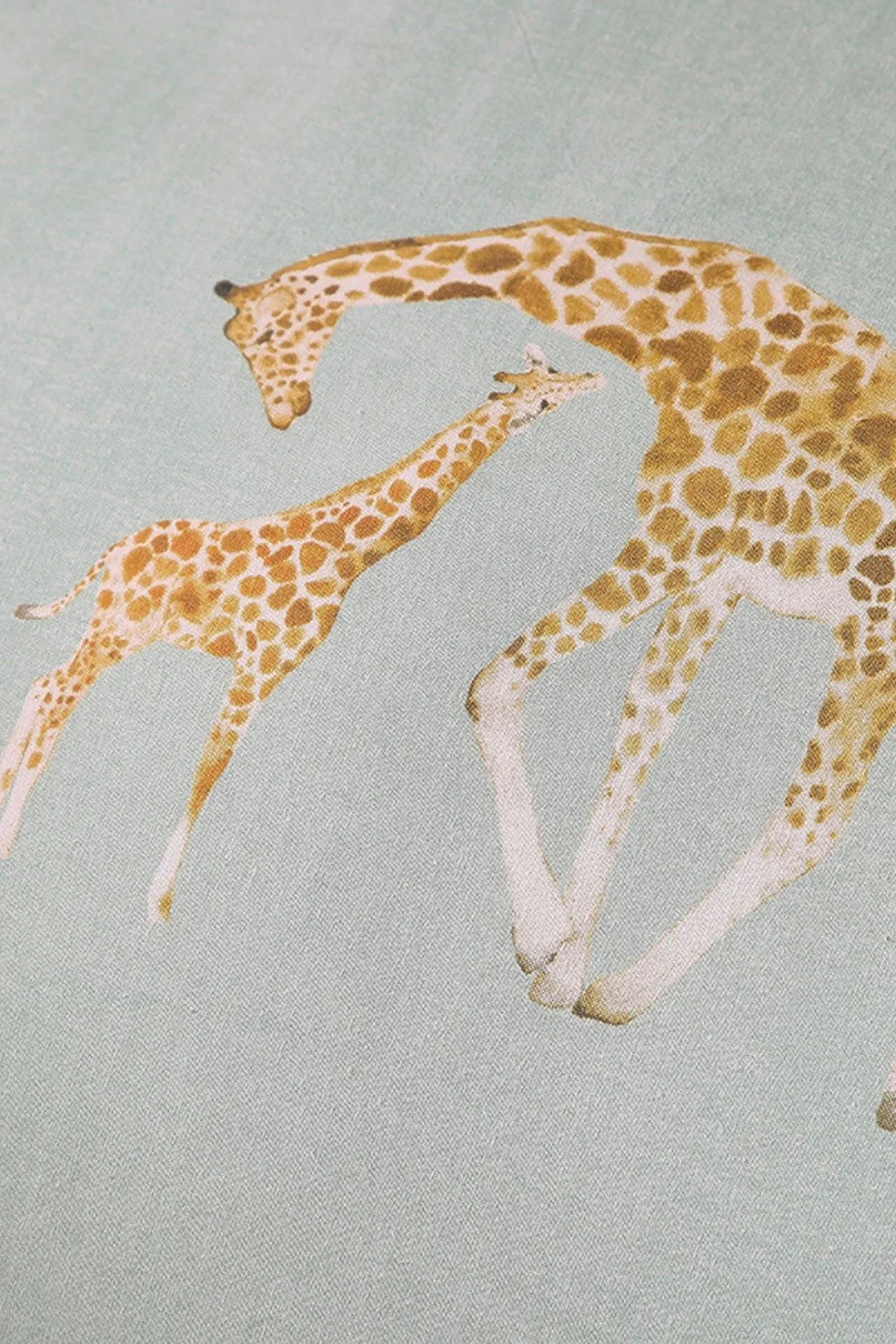 Fusion 'Milo Giraffe' Easy Care Reversible Duvet Cover Set in Duck Egg Blue 4