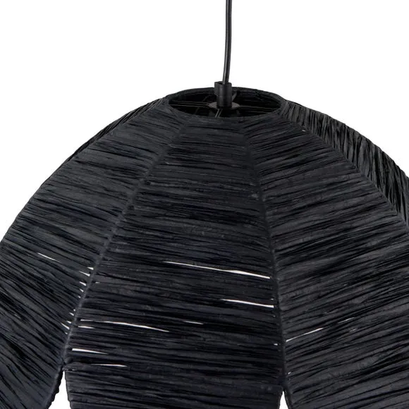 Petal Scalloped Raffia Pendant Light 3