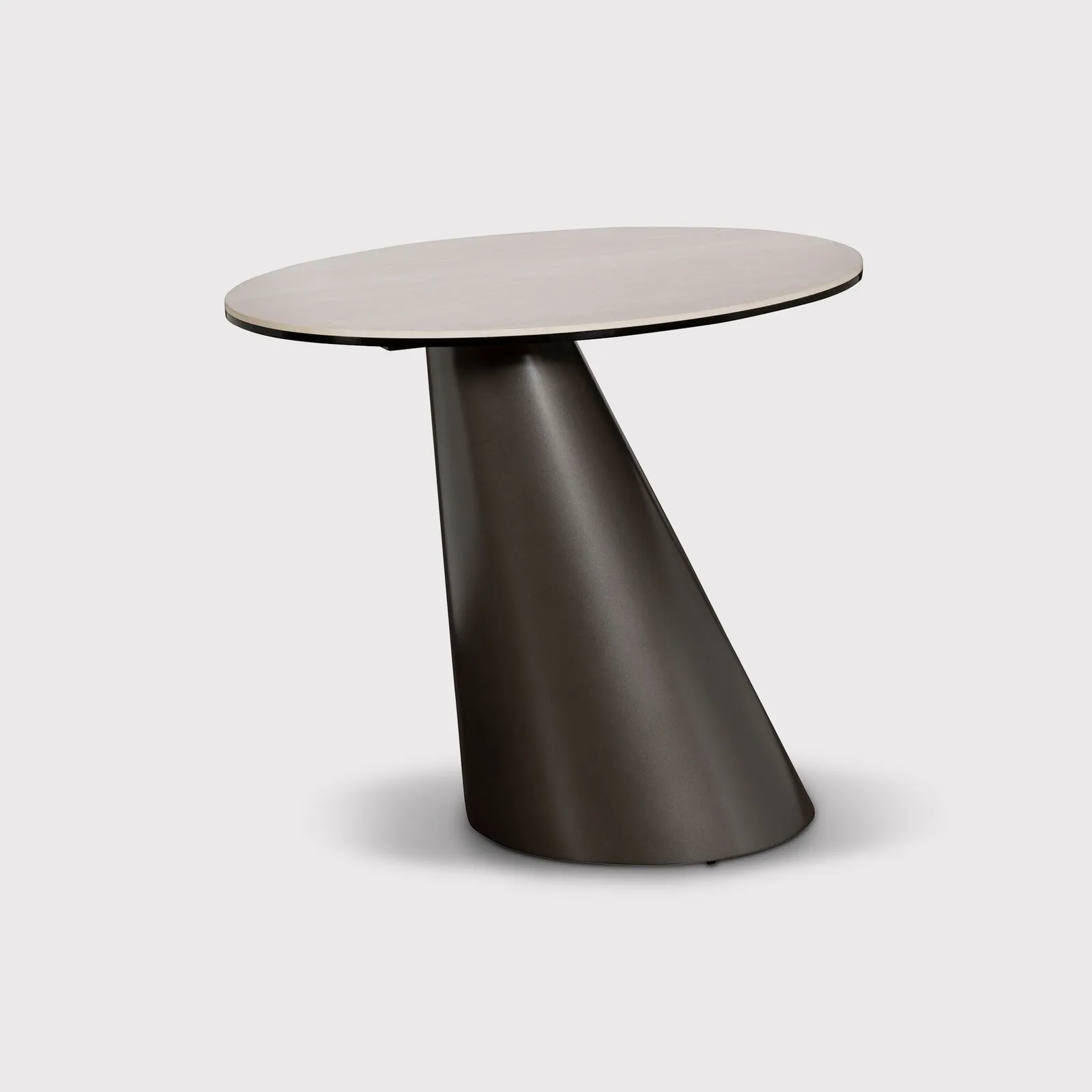 Halcyon Lamp Table 61X40X51.5 Cm, Round, White Ceramic | Barker & Stonehouse