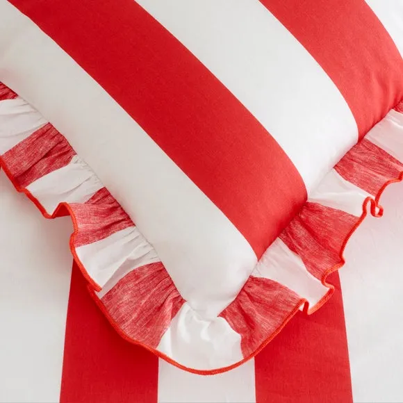 Emmy Frilled Stripe 100% Cotton Standard Pillowcase Pair 5