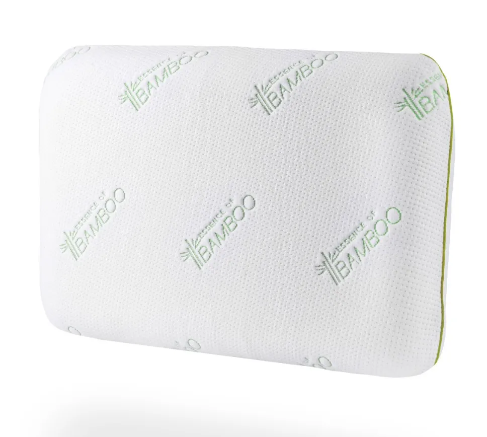 Luxury Bamboo Memory Foam Laytech Foam Pillow - White - Fabric 1