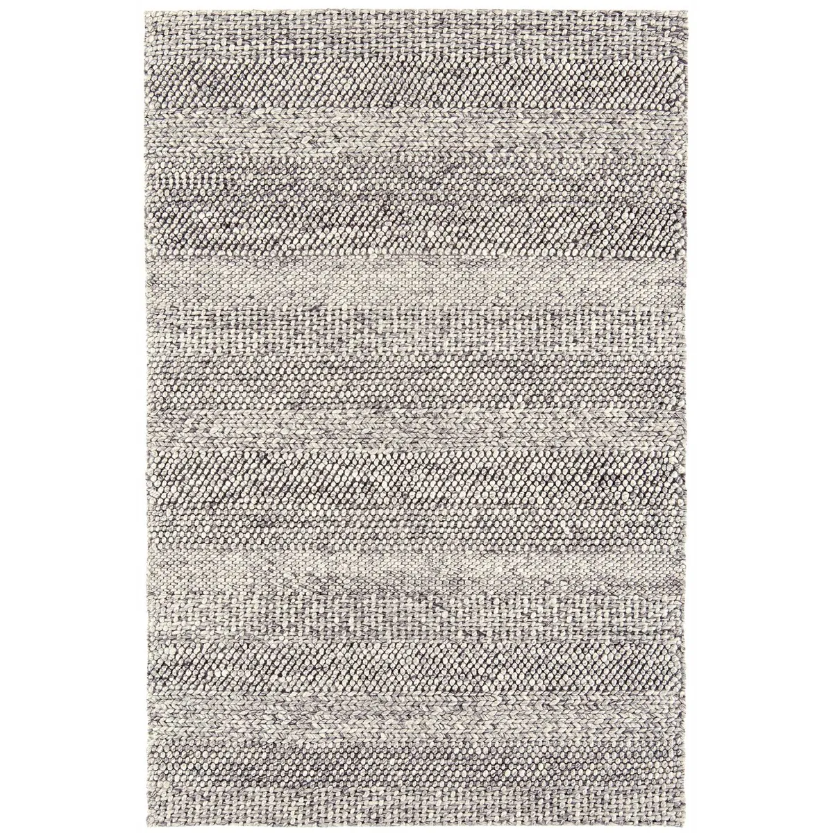 Flori Stripe Rug, Grey Marl