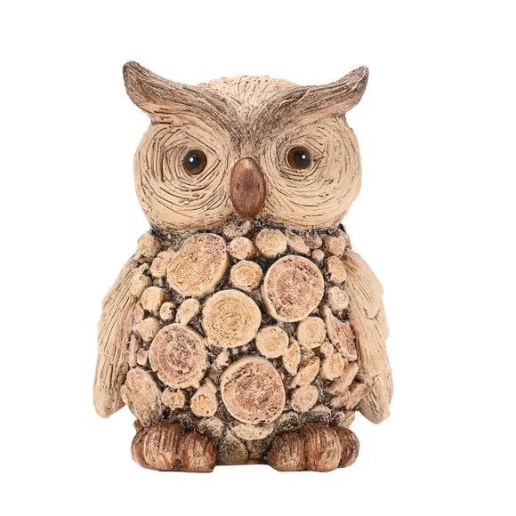 Country Living Wood Effect Owl Ornament 2