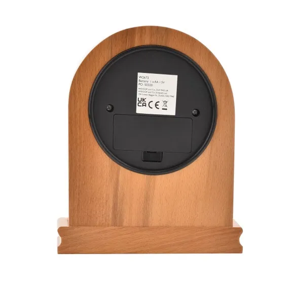 Widdop Arched Wooden Mantel Clock 4