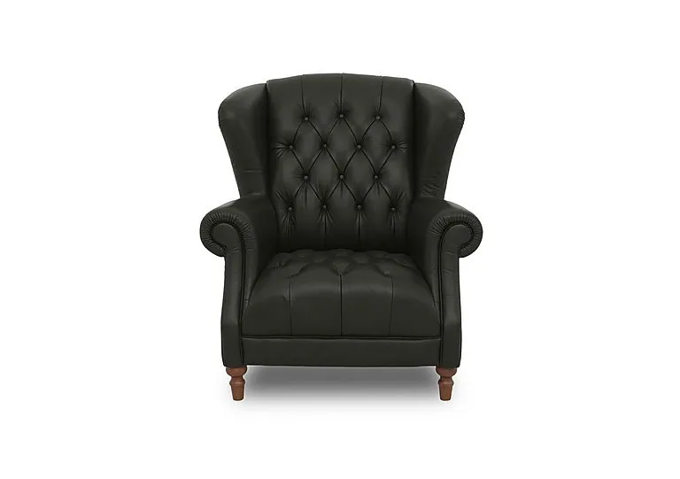 Columbus Leather Wing Chair