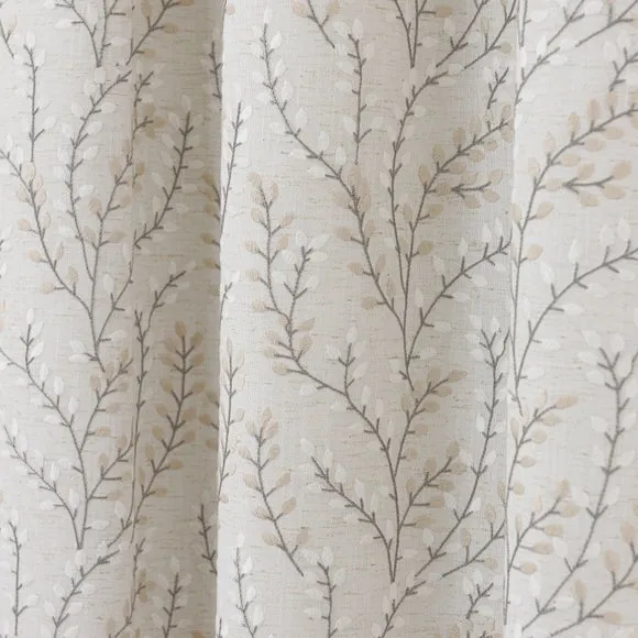 Shimla Embroidered Floral Pencil Pleat Curtains 3