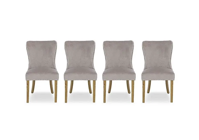 Kiara Set of 4 Luxe Fabric Dining Chairs