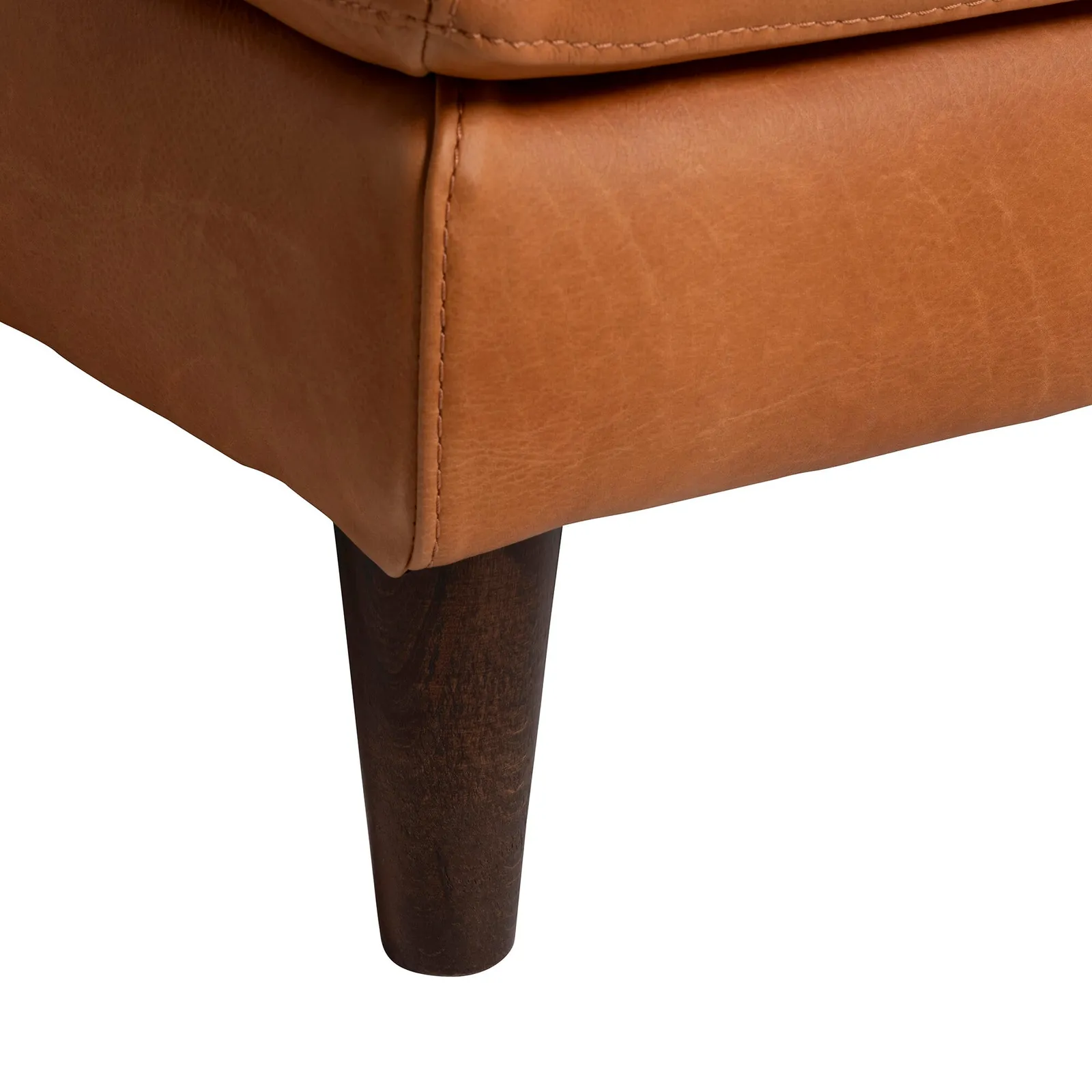 Olson Left Hand Facing Chaise Corner Sofa, Brown Leather | Barker & Stonehouse 6