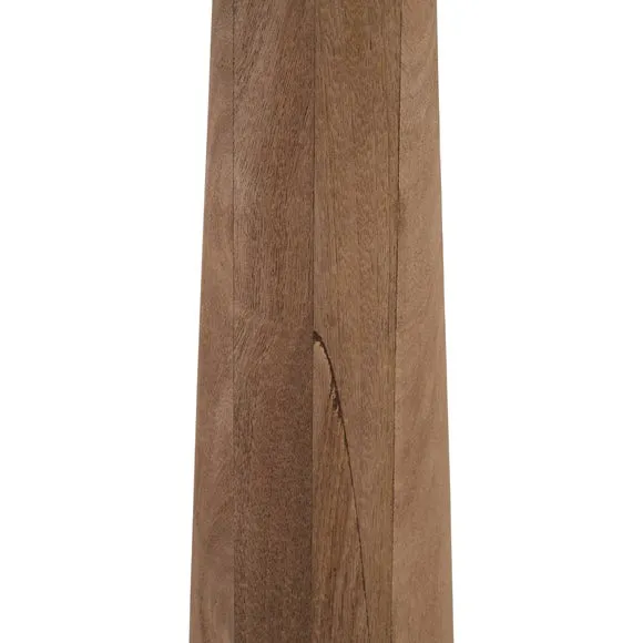 Pacific Lifestyle Esha Conical Wood Floor Lamp with Edward Linen Cylinder Lampshade 2