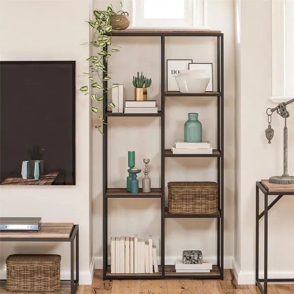 Quincy 5 Shelf Bookcase, Weathered Oak 4