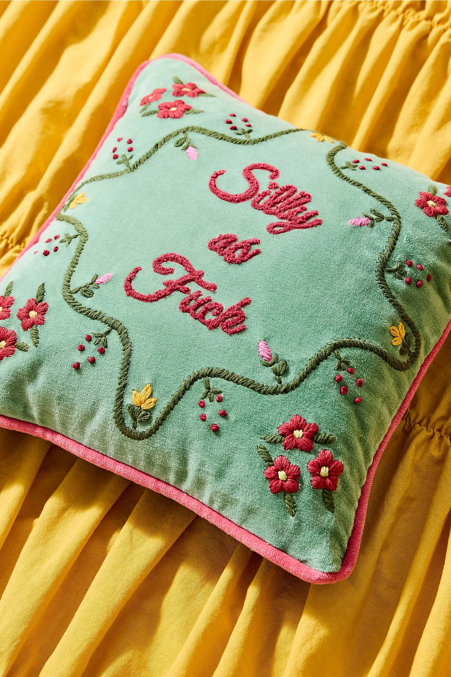 Silly As F*ck Mini Cushion - Green 2