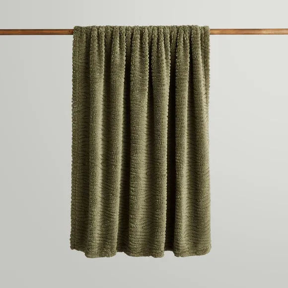Henwood Textured Fleece Throw Blanket 130cm x 170cm 3
