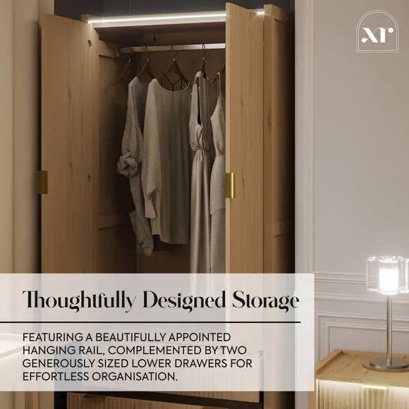 XR Living Dakota 2 Door Wardrobe with App Controlled LED Lights 6