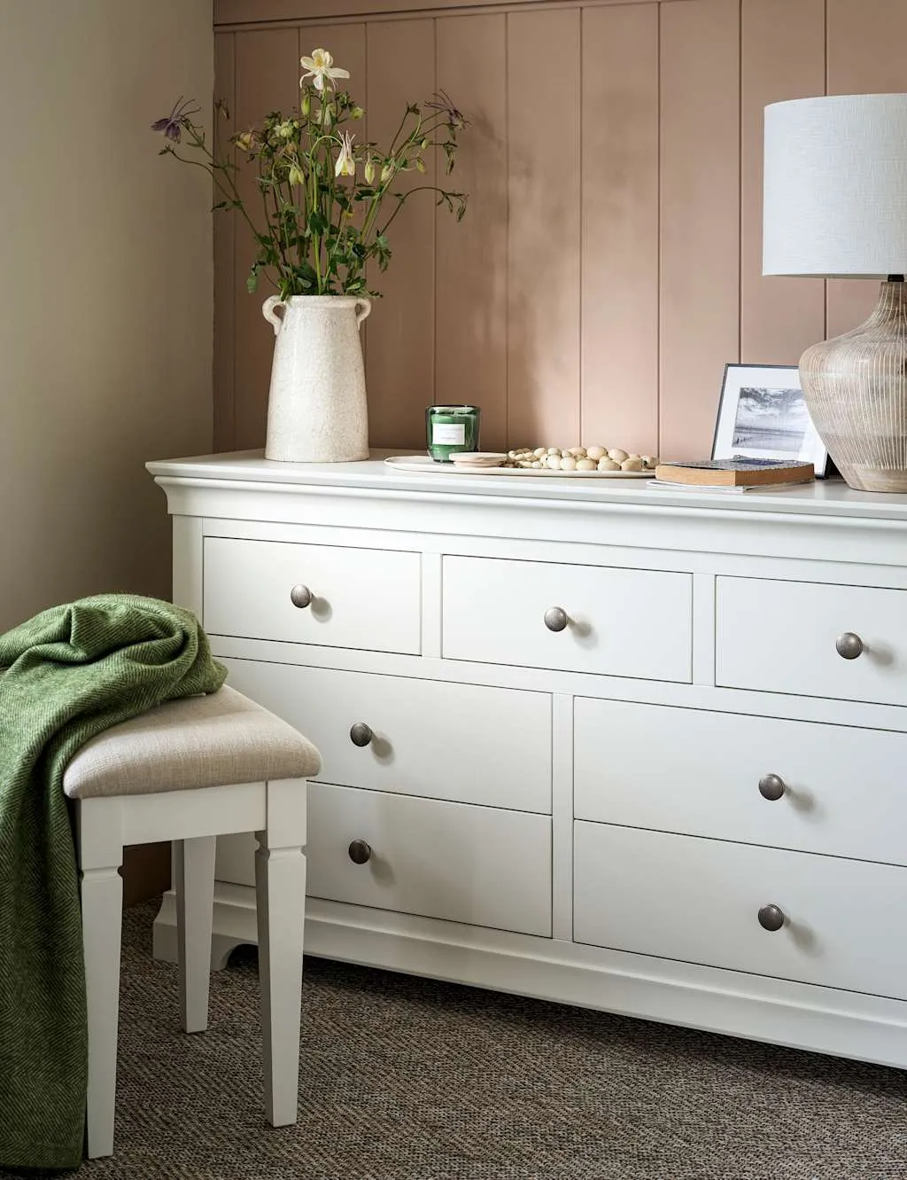 Cotswold Company Chantilly 7 Drawer Wide Chest White