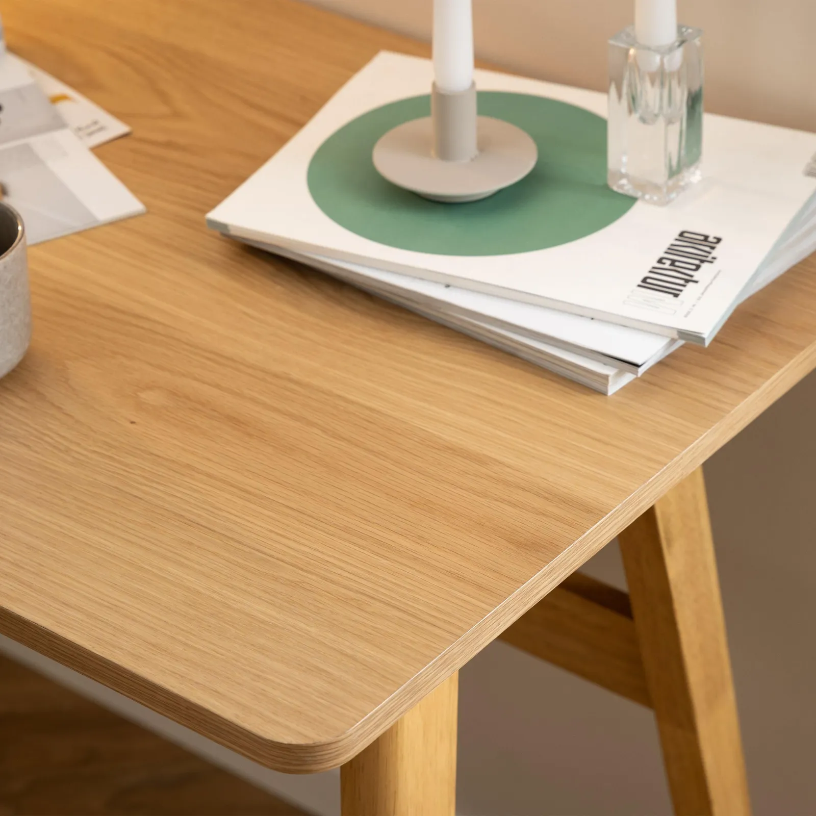 Furniture To Go Barnett Office Desk in Oak in Light Oak 5
