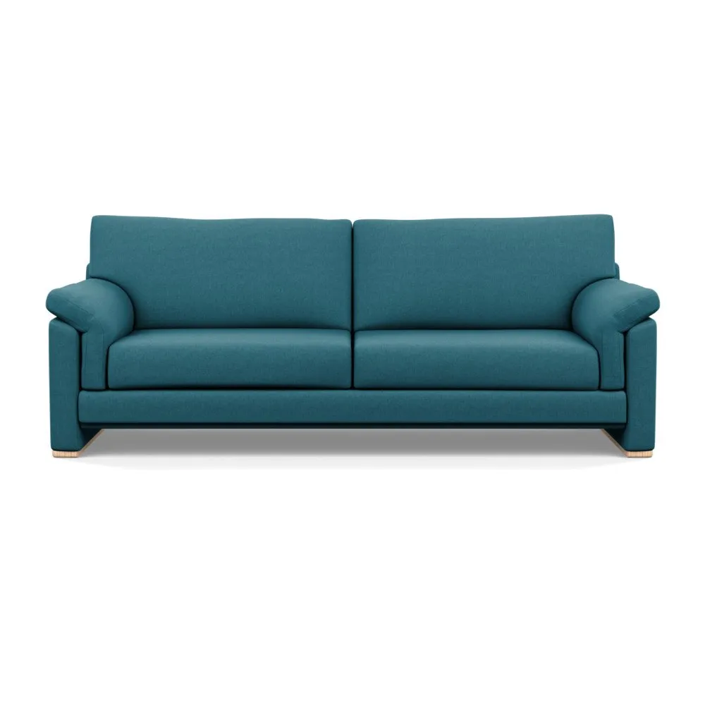 Heal's Paris 4 Seater Sofa Brushed Cotton Cadet Natural Feet