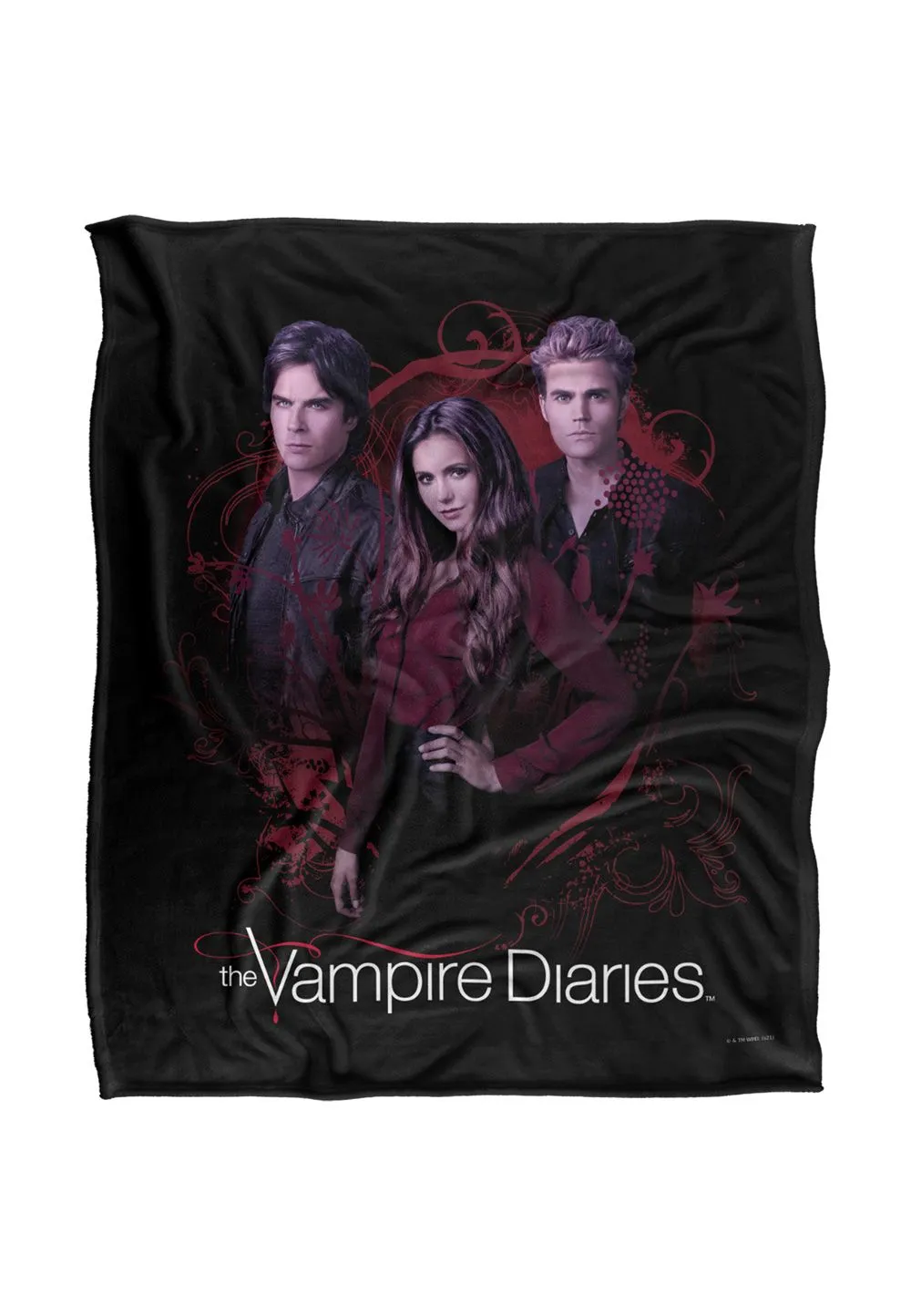Warner Brothers Vampire Diaries Company of Three Silky Touch Super Soft Throw Blanket in White