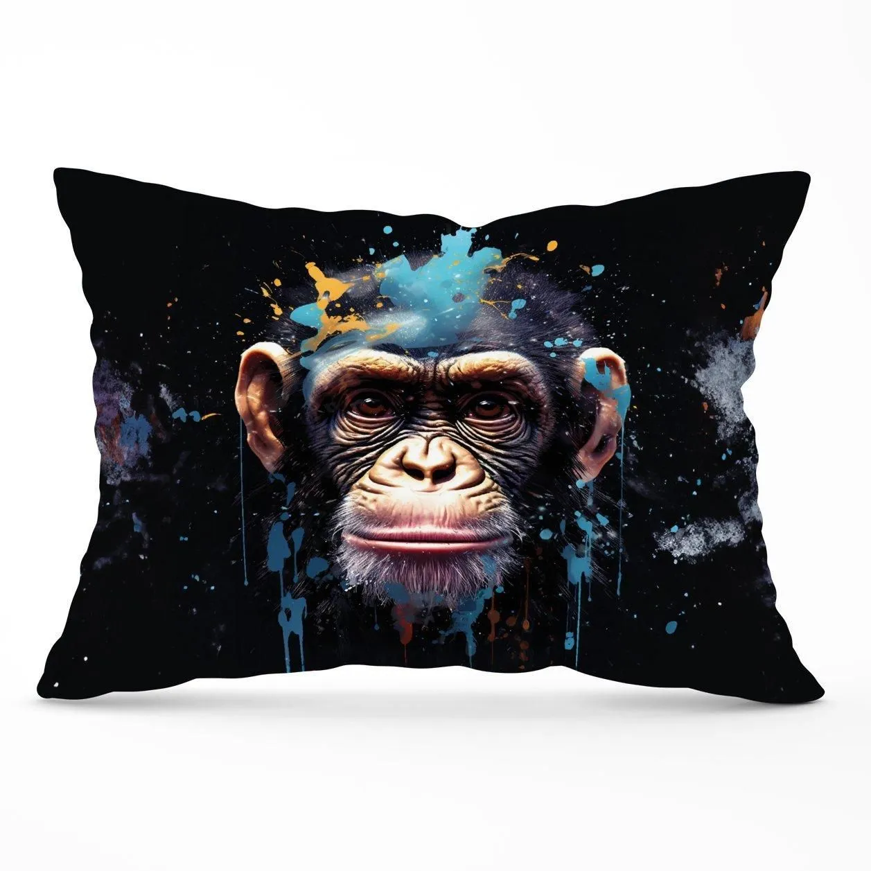 Warren Reed - Designer Monkey Face Splashart with Blue Cushions