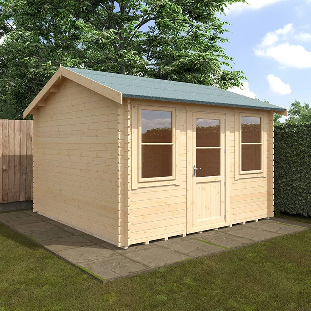 Buttercup Farm 12x12 The Skipton 28mm Cabin - L355 x W355 x H282.9 cm in Natural 2