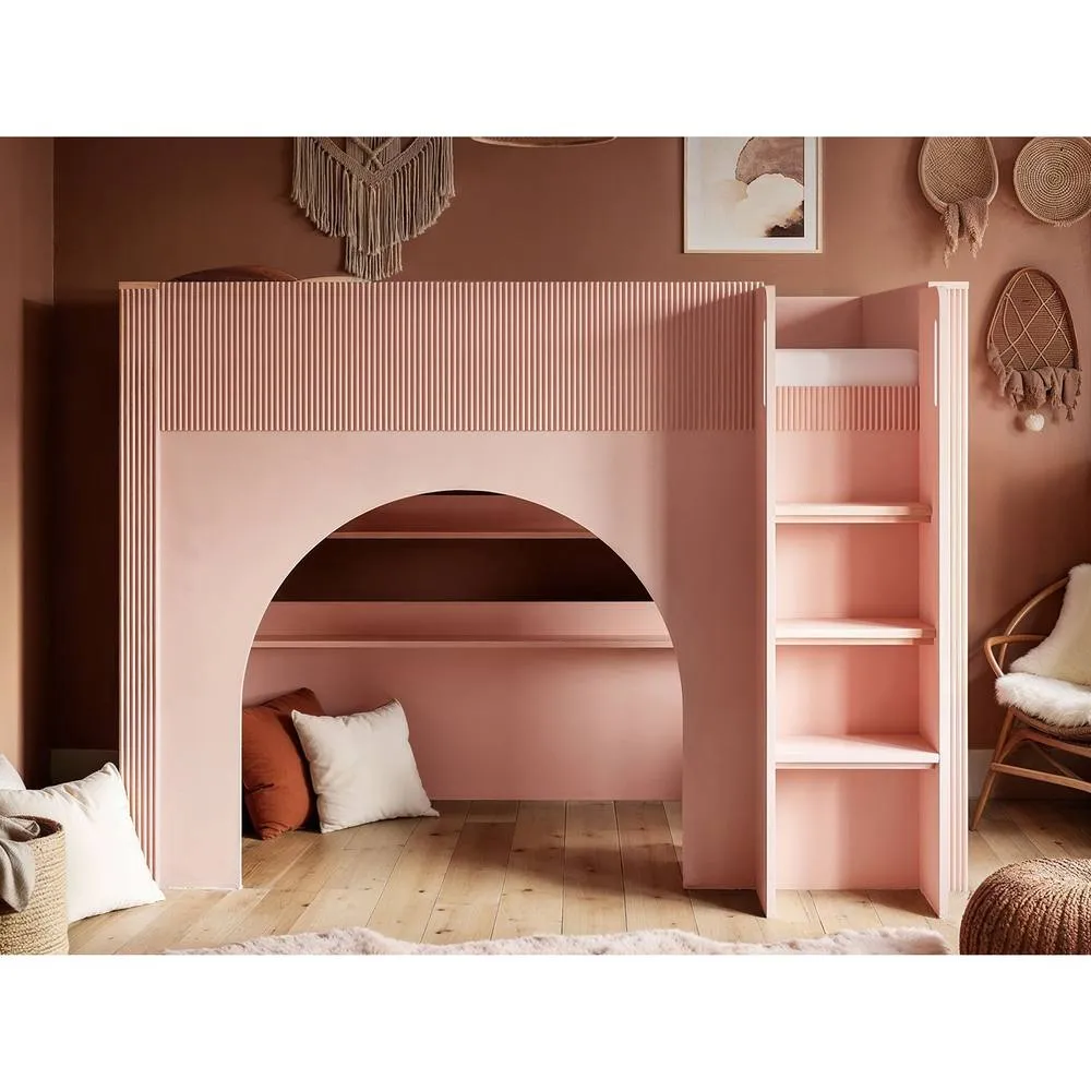 Flair Kaska Mid Sleeper with Ribbed Panel in Pink