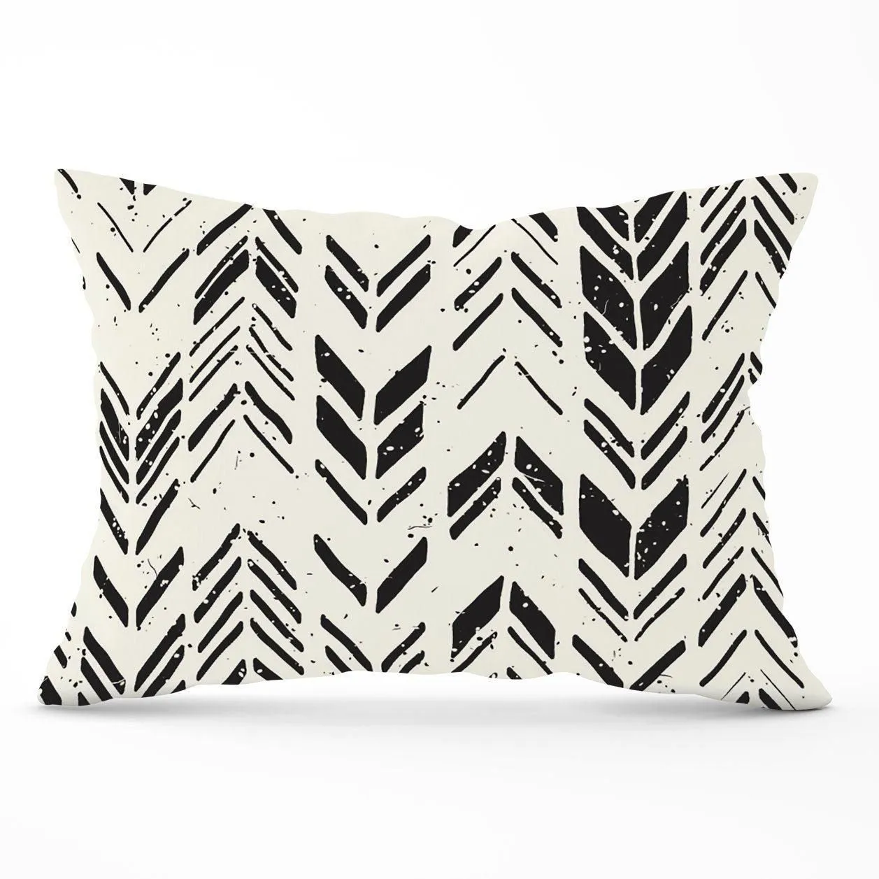 Warren Reed - Designer Hand Drawn Chevron Pattern Cushions in Black