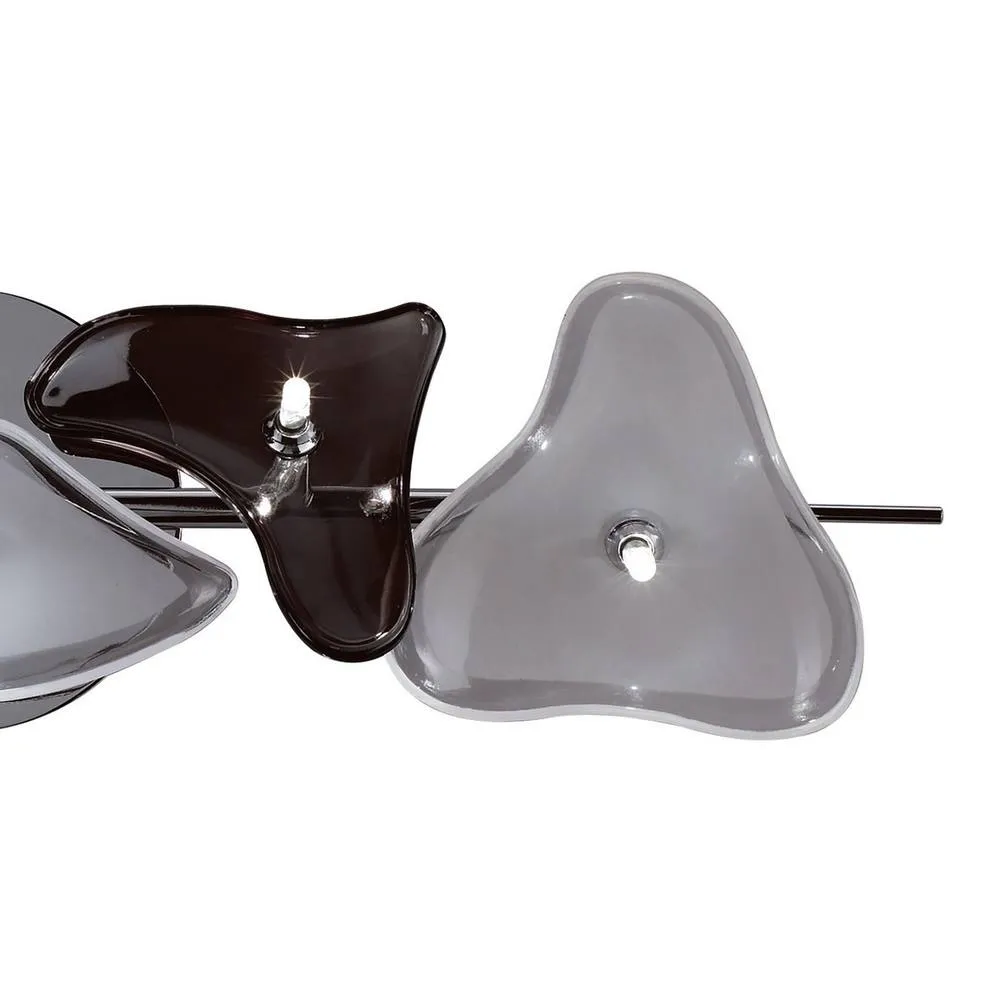 Netlighting Otto Ceiling Wall Chrome Black Glass 5 Light G4 CFL Compatible NOT LED in Grey 6