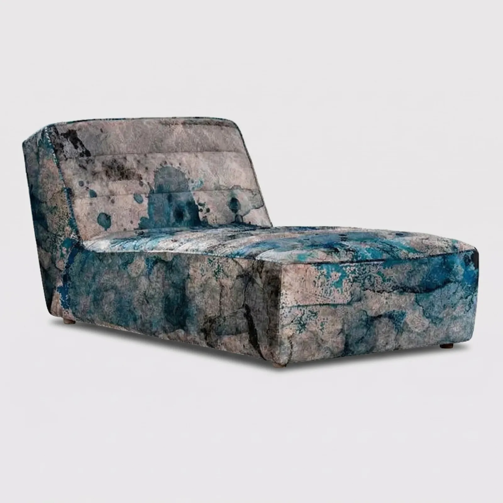 Timothy Oulton Shabby Sectional Chaise Modular Sofa, Blue Fabric | Barker & Stonehouse