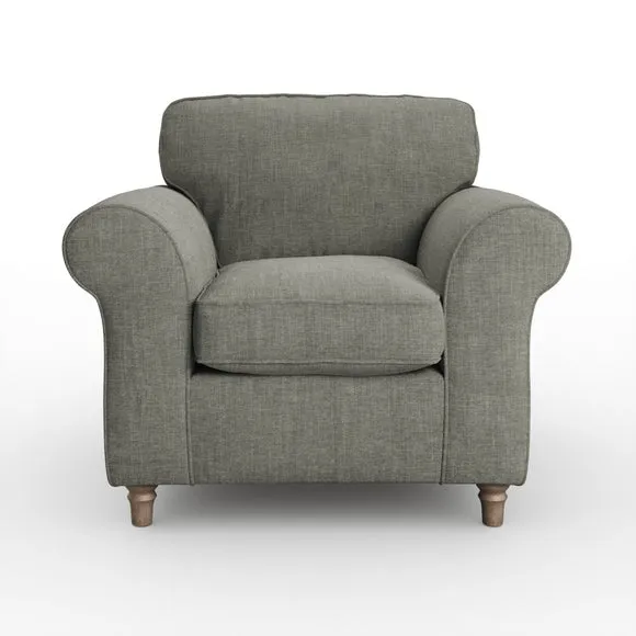 Flori Tonal Plush Chenille Armchair 6