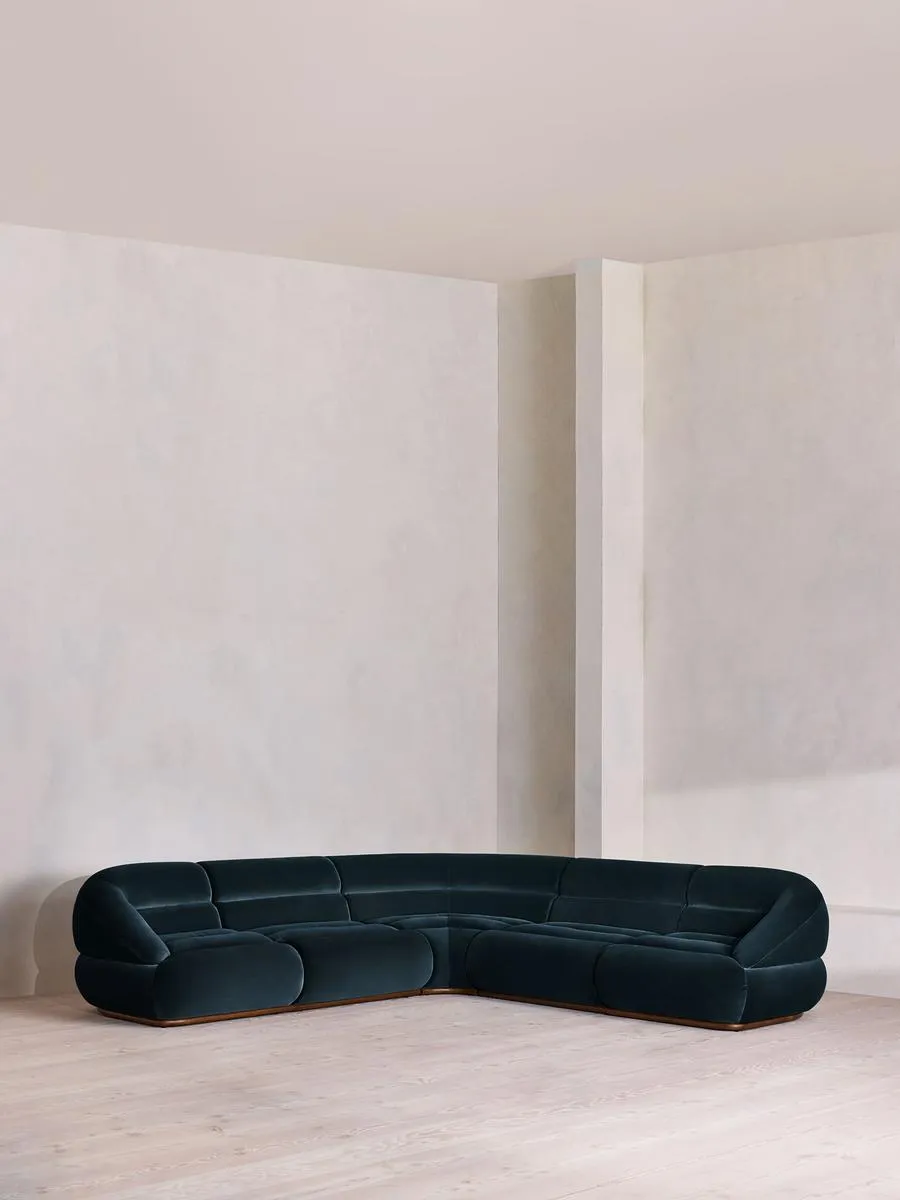 Edison Modular Sofa, Corner Sofa, Velvet, Royal Blue