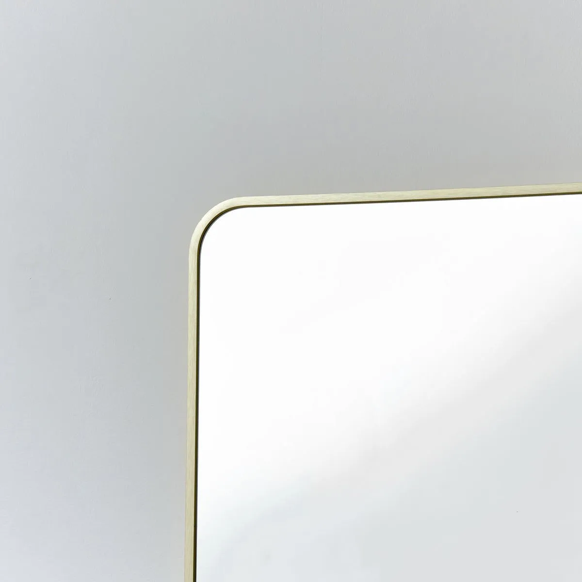 Melody Maison Tall Gold Curved Framed Wall / Leaner Mirror 135cm X 40cm in Metallic Gold 4