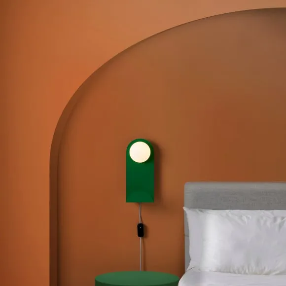 Elements Harton Shelved Plug In Wall Light 1