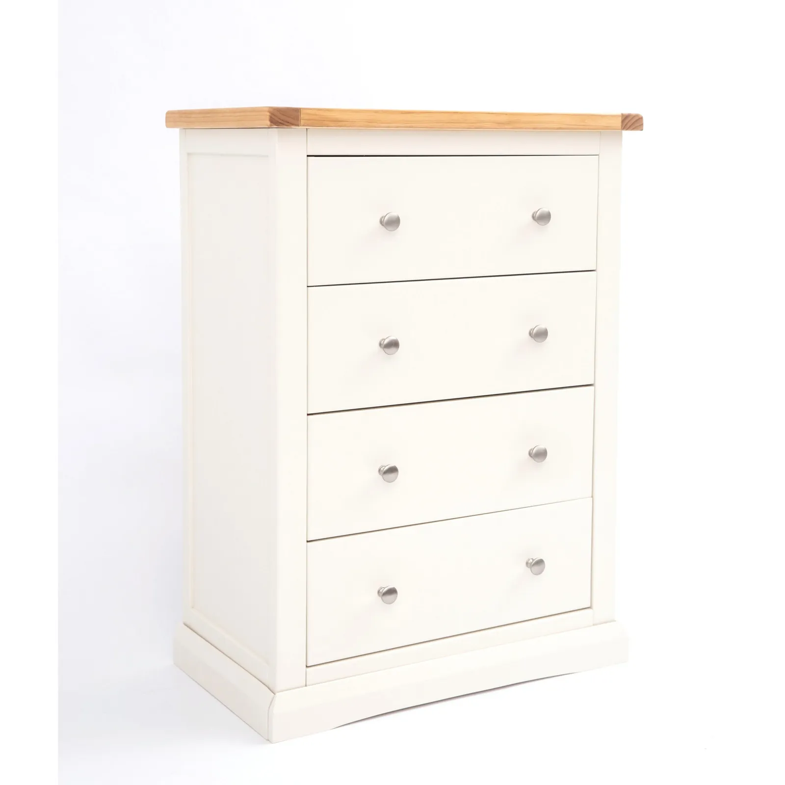 Cabinet Bits Castelli 4 Drawer Chest of Drawers Chrome Knob in Off-White 2