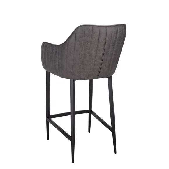 Indus Valley Logan Bar Stool, Faux Leather 6