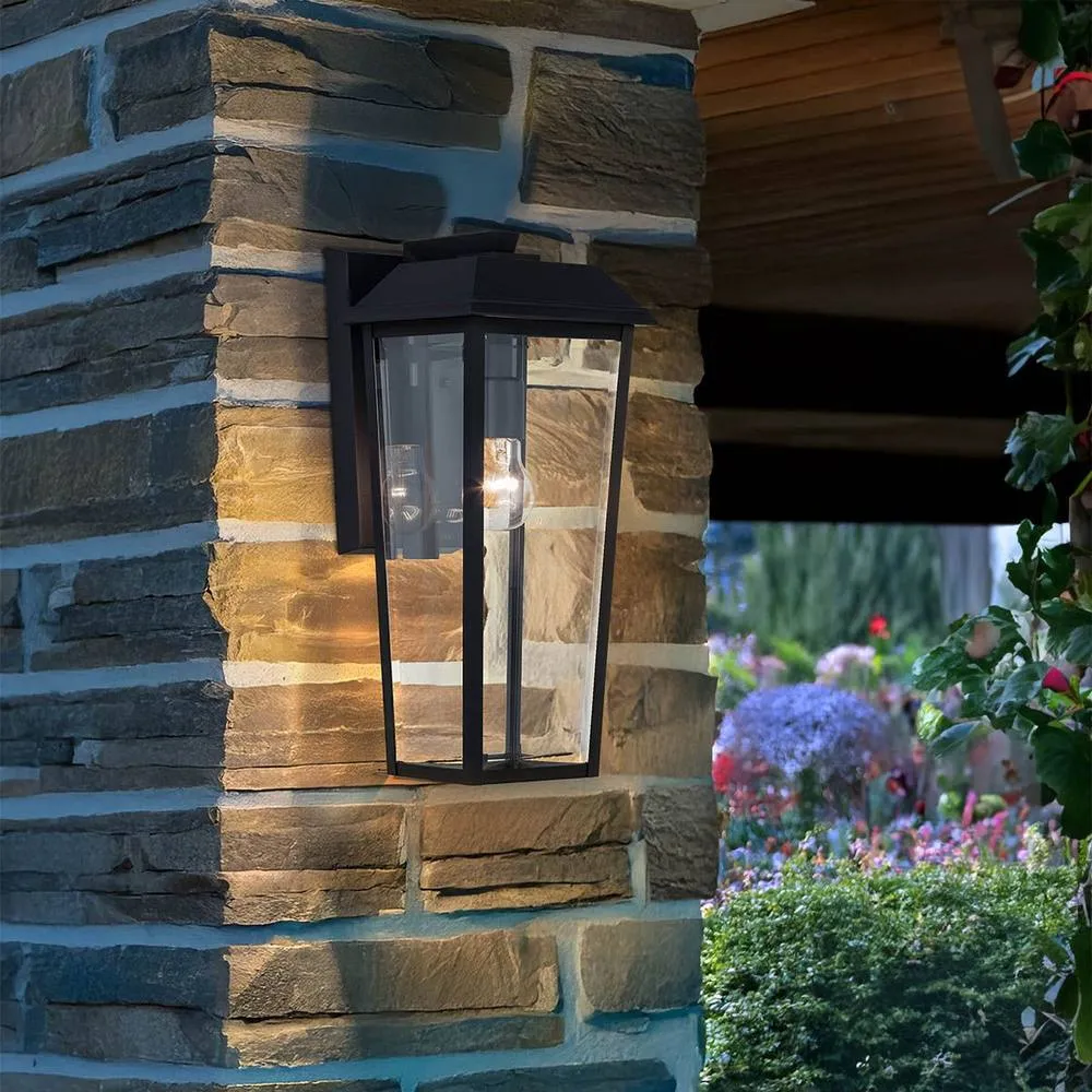 Netlighting Mathus Medium Wall Lantern Black IP44 2