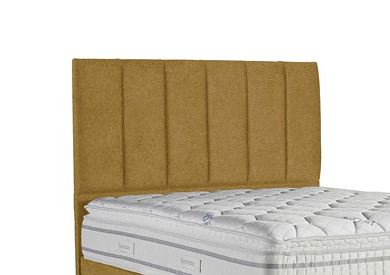 Spire Floor Standing Headboard - Double - Tweed Mustard