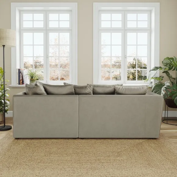 Blake Curved Arm Opulent Velvet Corner Chaise Sofa 3