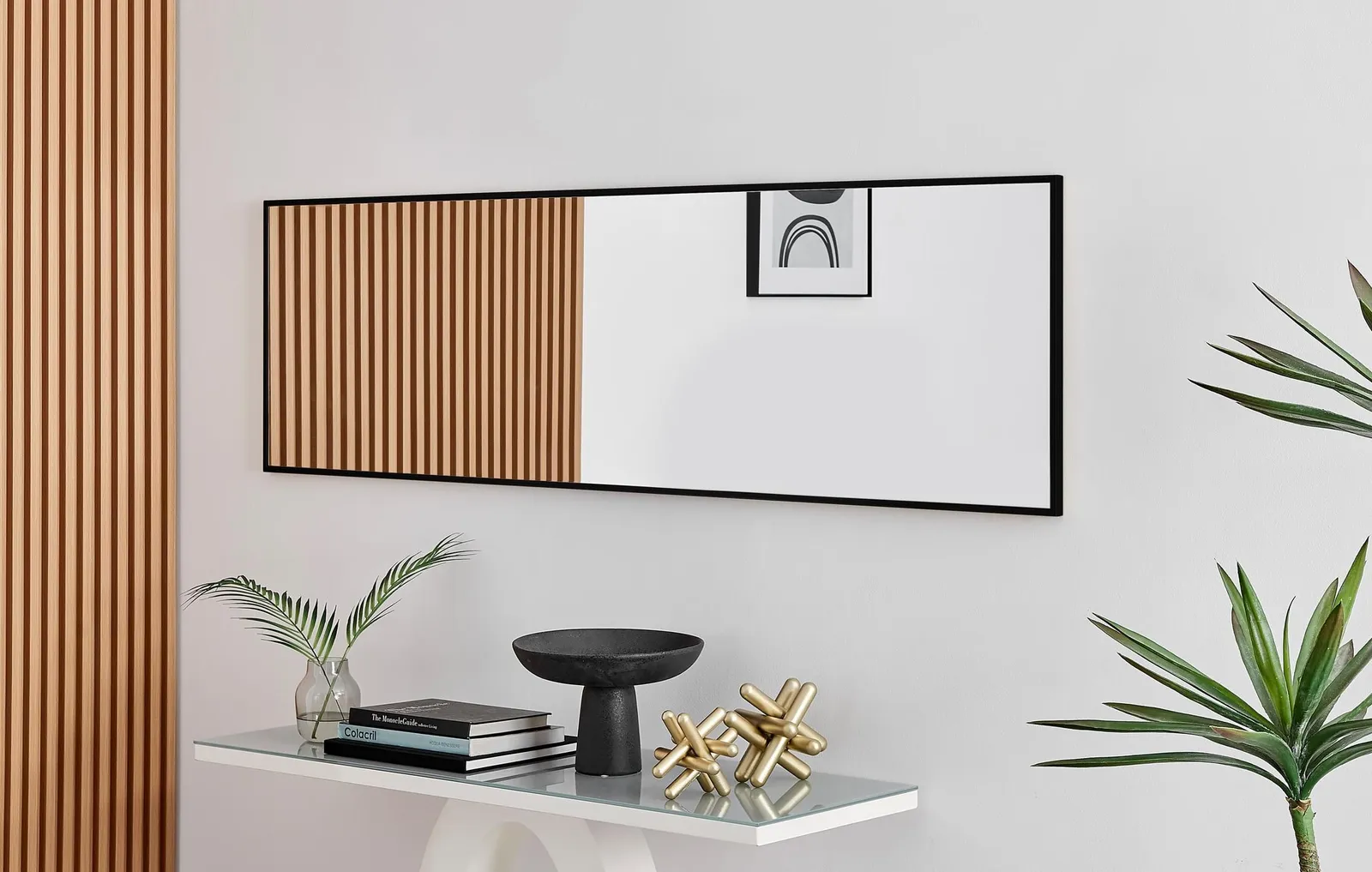FurnitureboxUK Emma Full Length Extra Large 170x50cm Framed Rectangular Vertical Living Room Hallway Wall Mirror in Black 1
