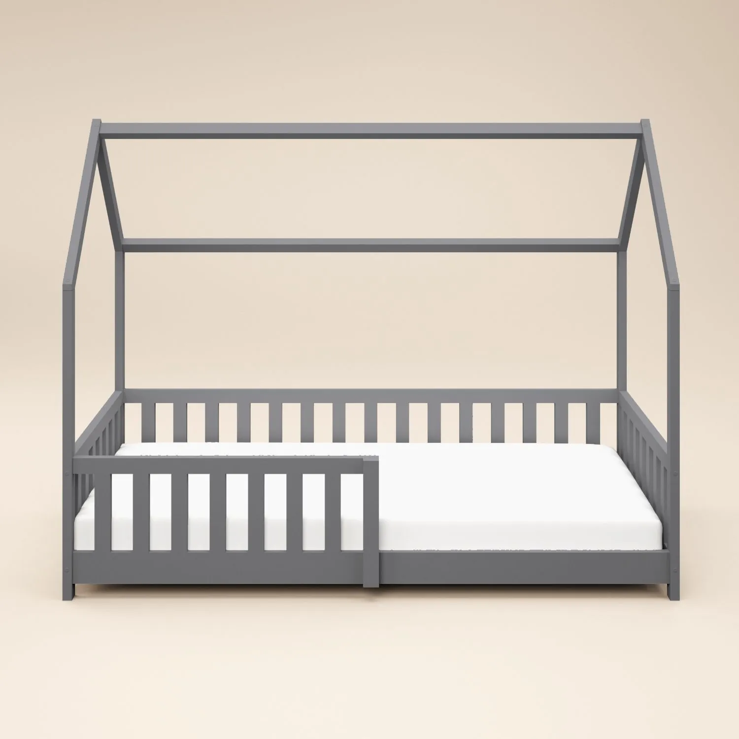 Flair Explorer Wooden Playhouse Bed with Rails in Grey 4