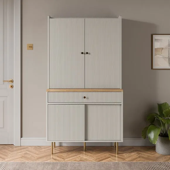Georgi Tall Cabinet with Hideaway Desk 2