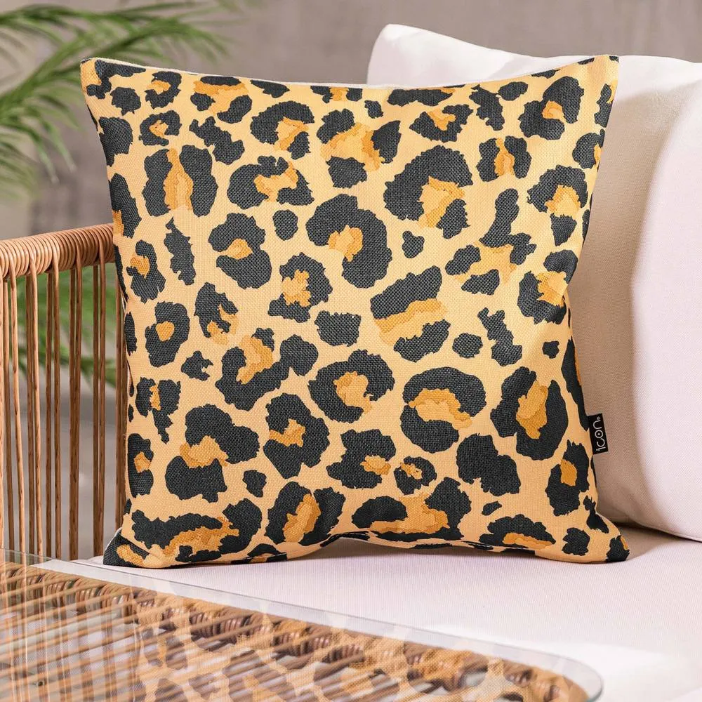 icon Cushion 43x43 Kyoto Fabric, New Leopard Print