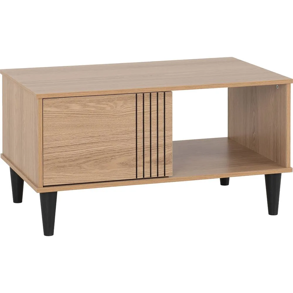 Seconique Tessa 1 Door Coffee Table in Natural 2