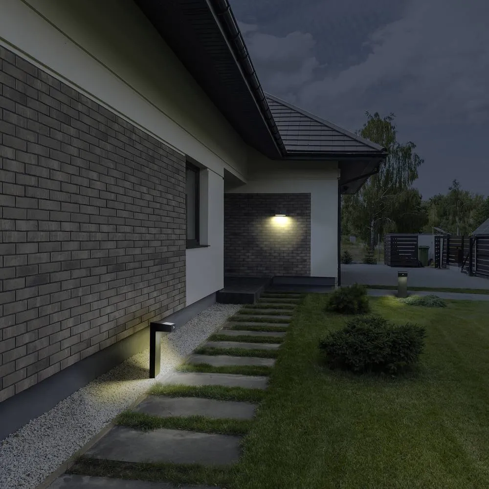 Netlighting Top LED Outdoor Down Wall Lamp grey Sandblasted 3000K IP44 2