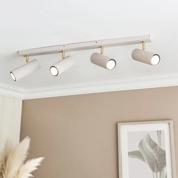 Georgi Industrial Adjustable Ribbed 4 Light Spotlight Bar