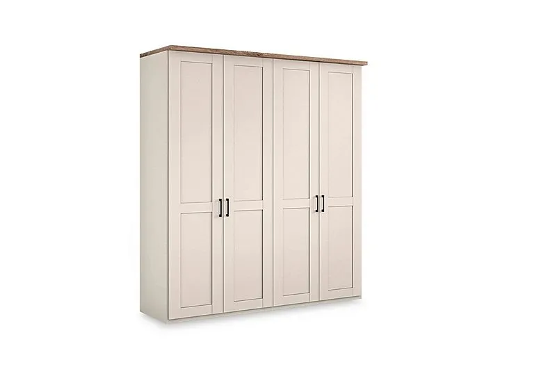 Adeline 4 Door Hinged Wardrobe - Champagne
