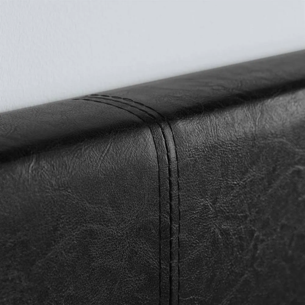 Birlea Berlin Black Ottoman Bed Faux Leather 4