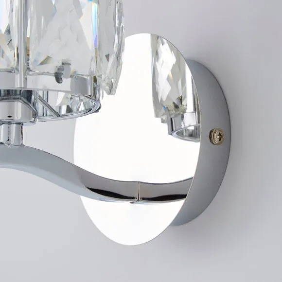 Kleio Glass Chrome Wall Light 4
