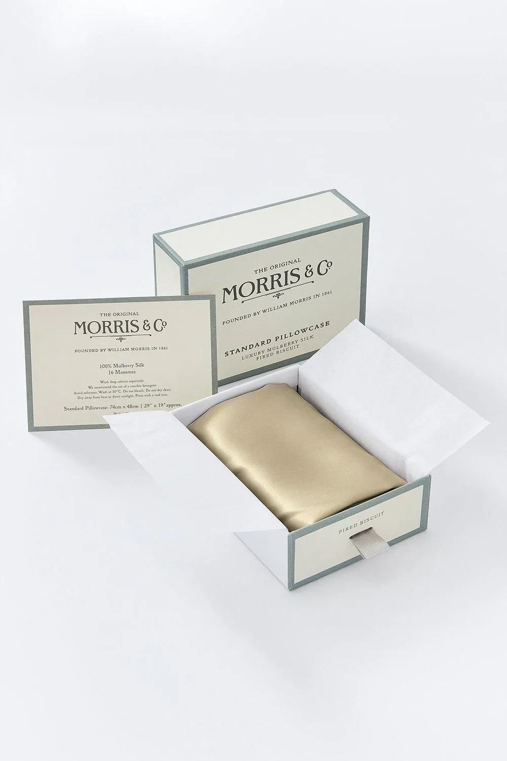 Morris & Co Silk' Standard Pillowcase in Beige 2