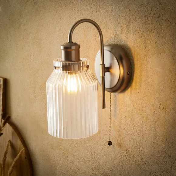 Tobias Ribbed Bathroom Wall Light 2
