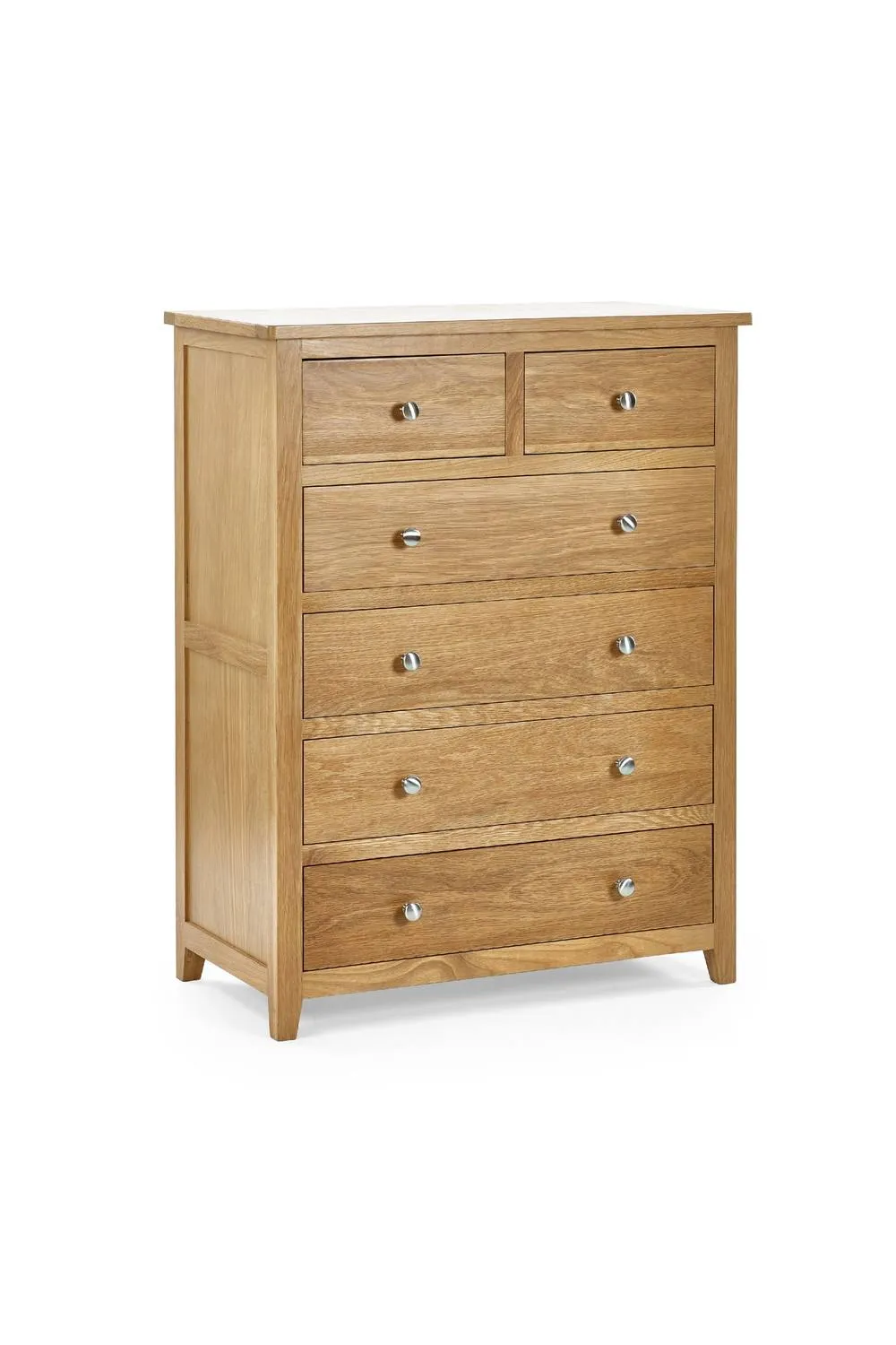 Julian Bowen Mallory 6 Drawer Chest (4+2) in Light Oak 3