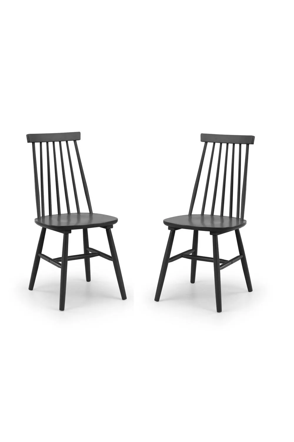 Julian Bowen Alassio Spindle Back Dining Chair (Set of 2) in Black 2